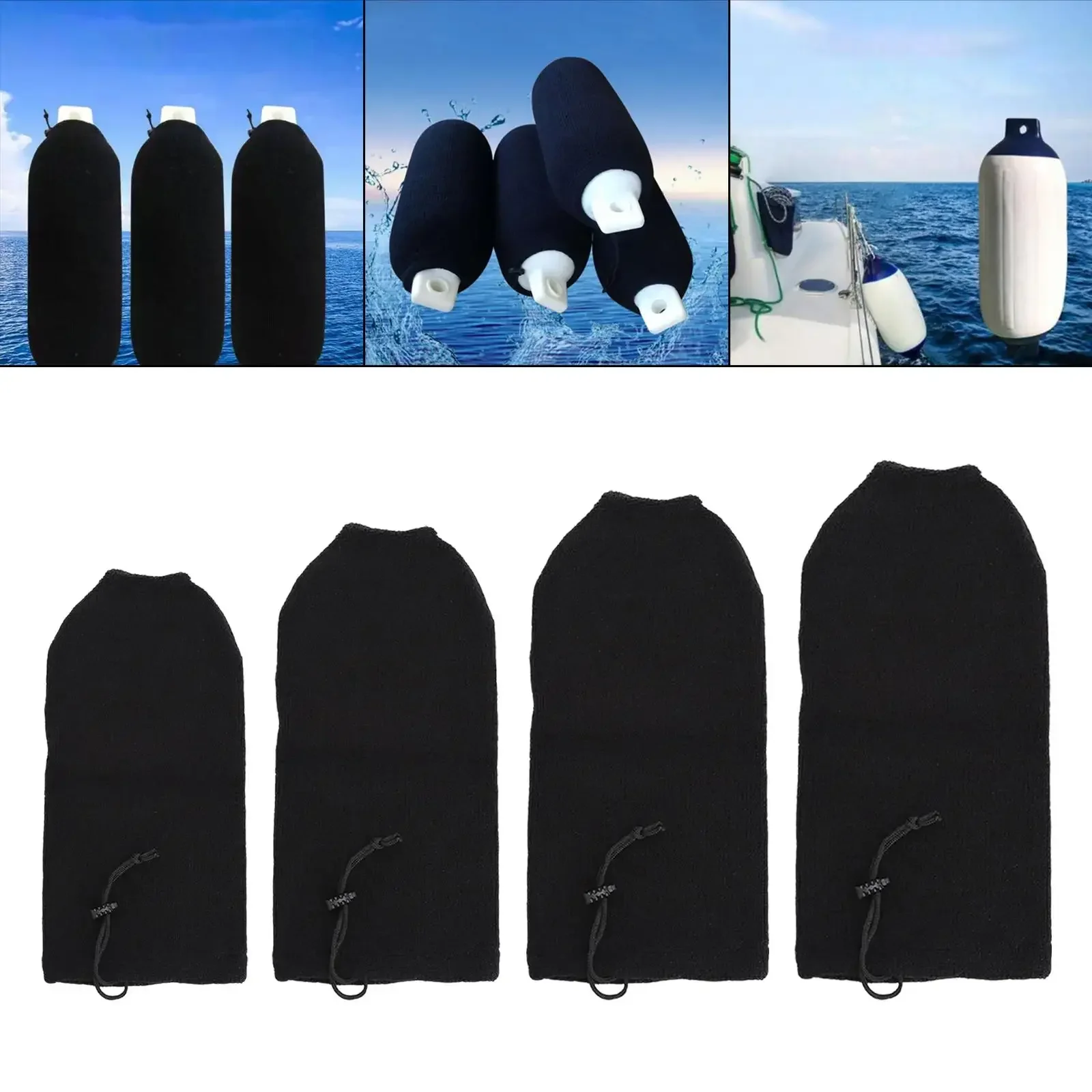 Thickened Boat Fender Cover Protector Acrylic Anti Collision Ball Sleeve Elasticity Protection Marine Bumper Yacht Cover 11x40cm
