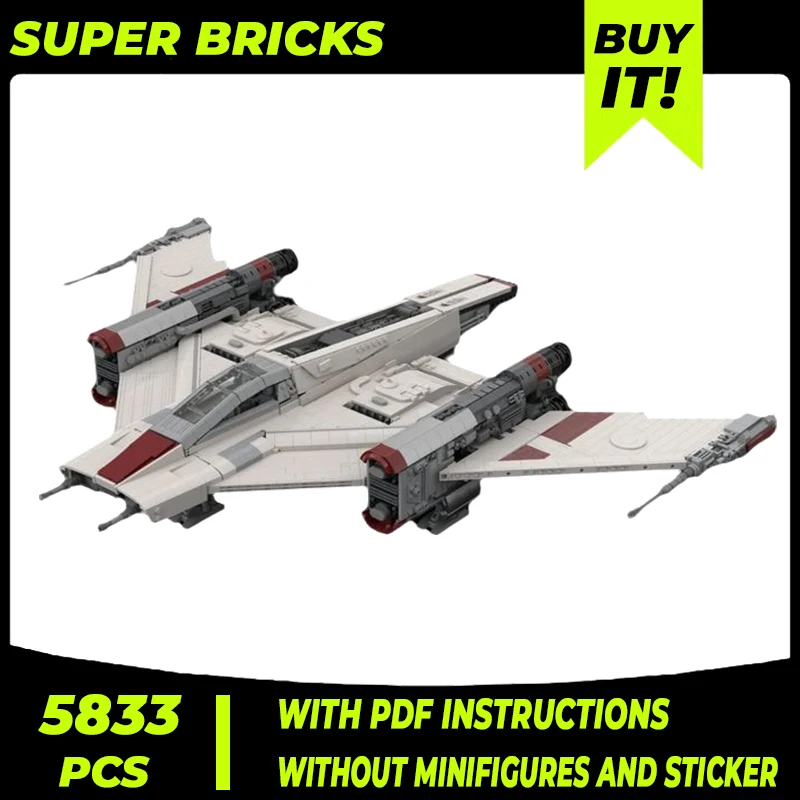 

Popular Star Movie Model Moc Building Bricks Pegasus Starfighter Technology Modular Blocks Gift Christmas Toys DIY Sets Assembly
