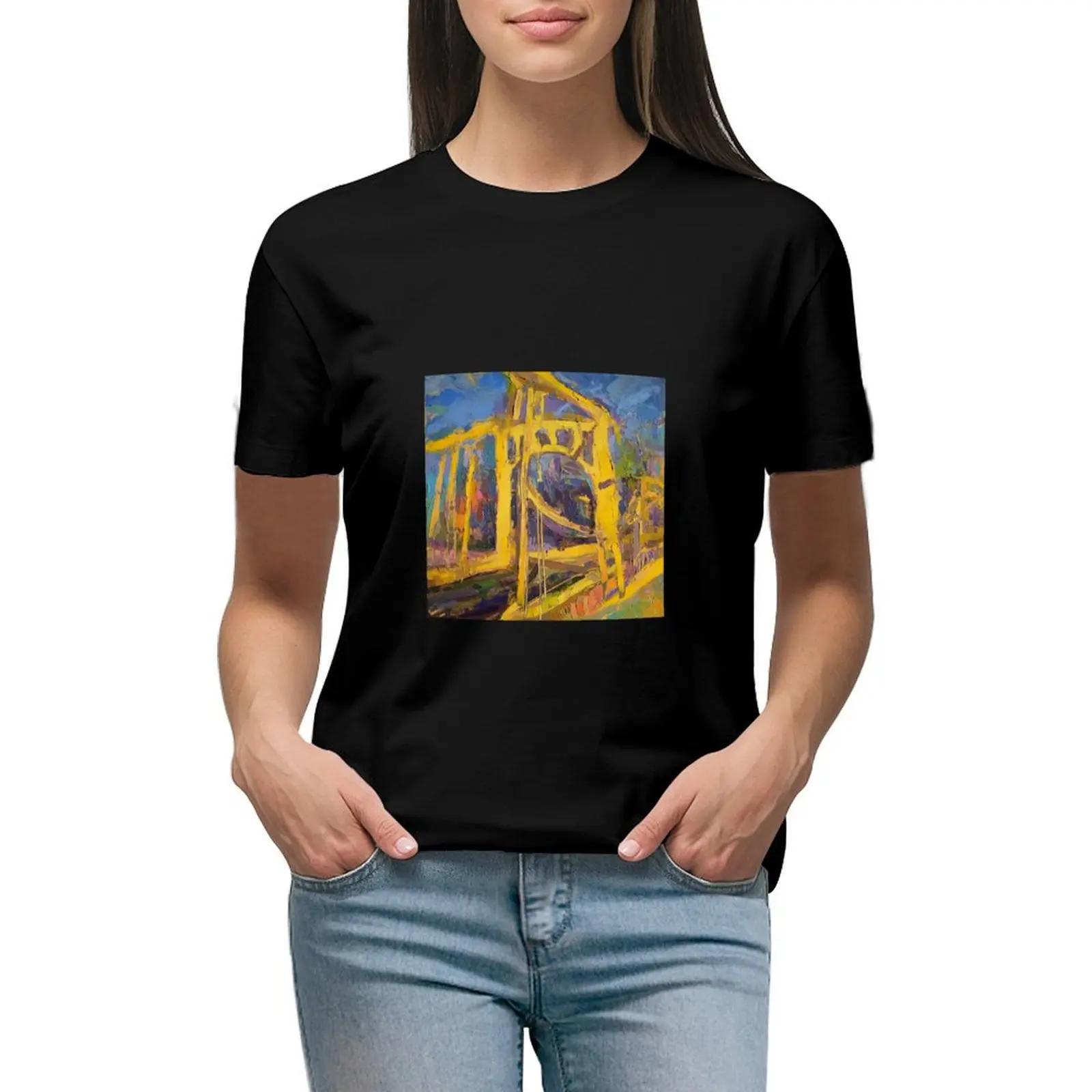 

Andy Warhol Bridge T-shirt summer top shirts graphic tees white t-shirts for Women