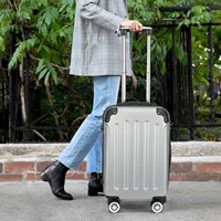 Anajqaqia Set de bagages – Ensemble de valises trolley trois pièces grises – Avec une conception à double roue et des serrures TSA pratiques 2