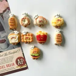 Set of 9 Adorable Hamburger and Fries Fridge Magnets - Perfect Gift (9pcs)