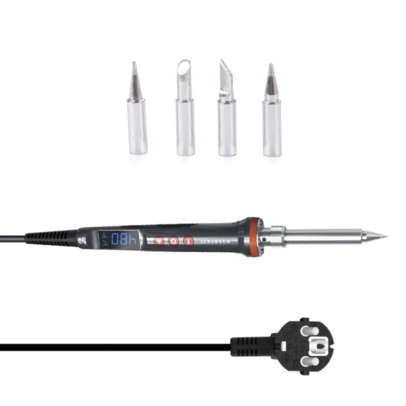 

200W LED Soldering Iron Set with Temperature Adjustment and Secure Locking Option