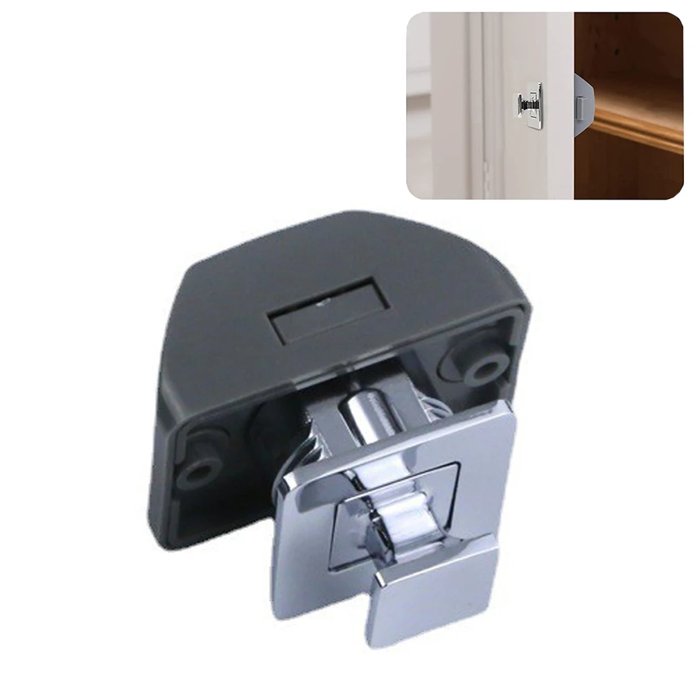 Caravan Motorhome Replacement Drawer Lock Catch Full Mechanism Push Button