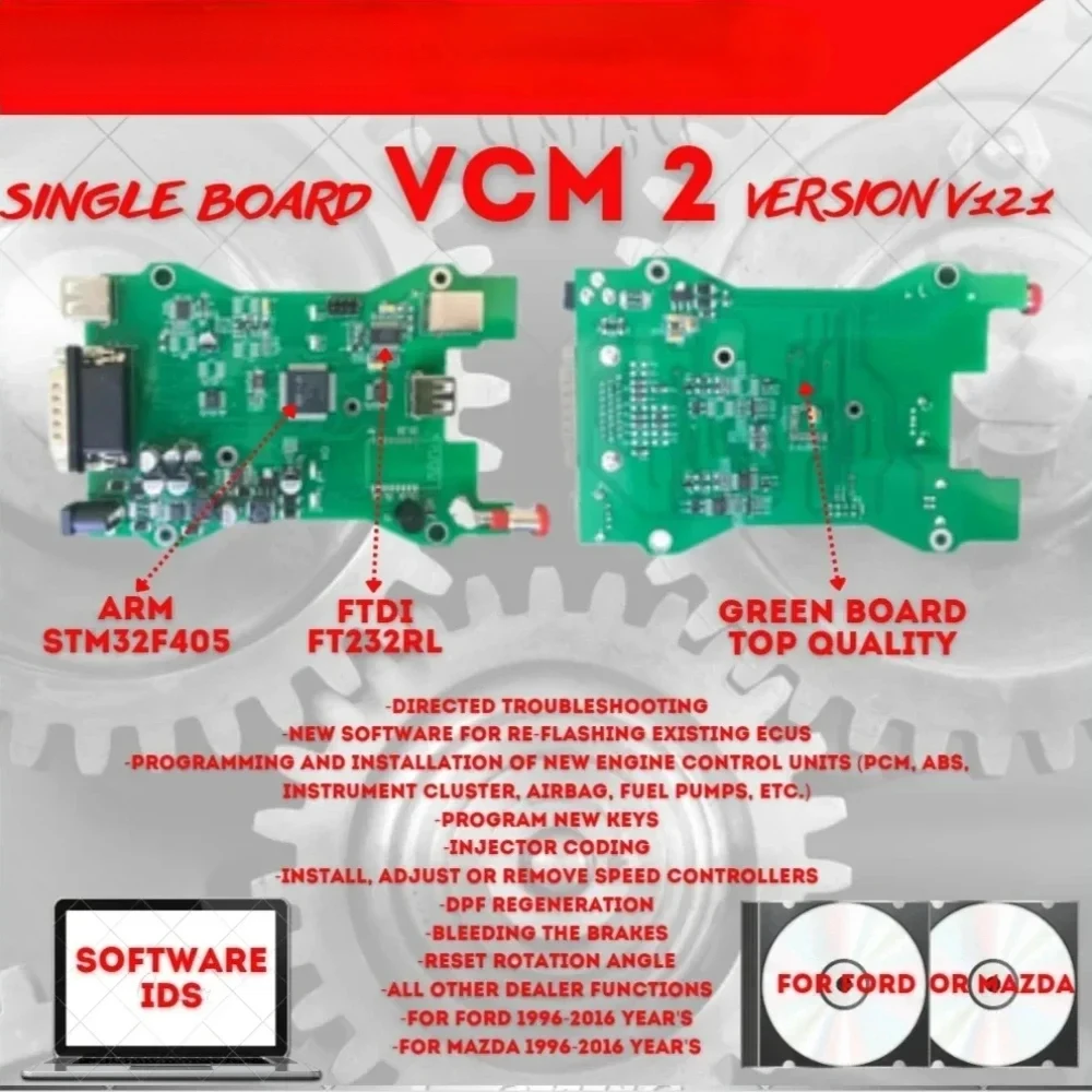 NUOVO VCM2 132/134 PER IDS Strumento Diagnostico Full Chip Scanner Auto OBD2 Multilingue VCM PRO per Ford e Mazda - immagine 3