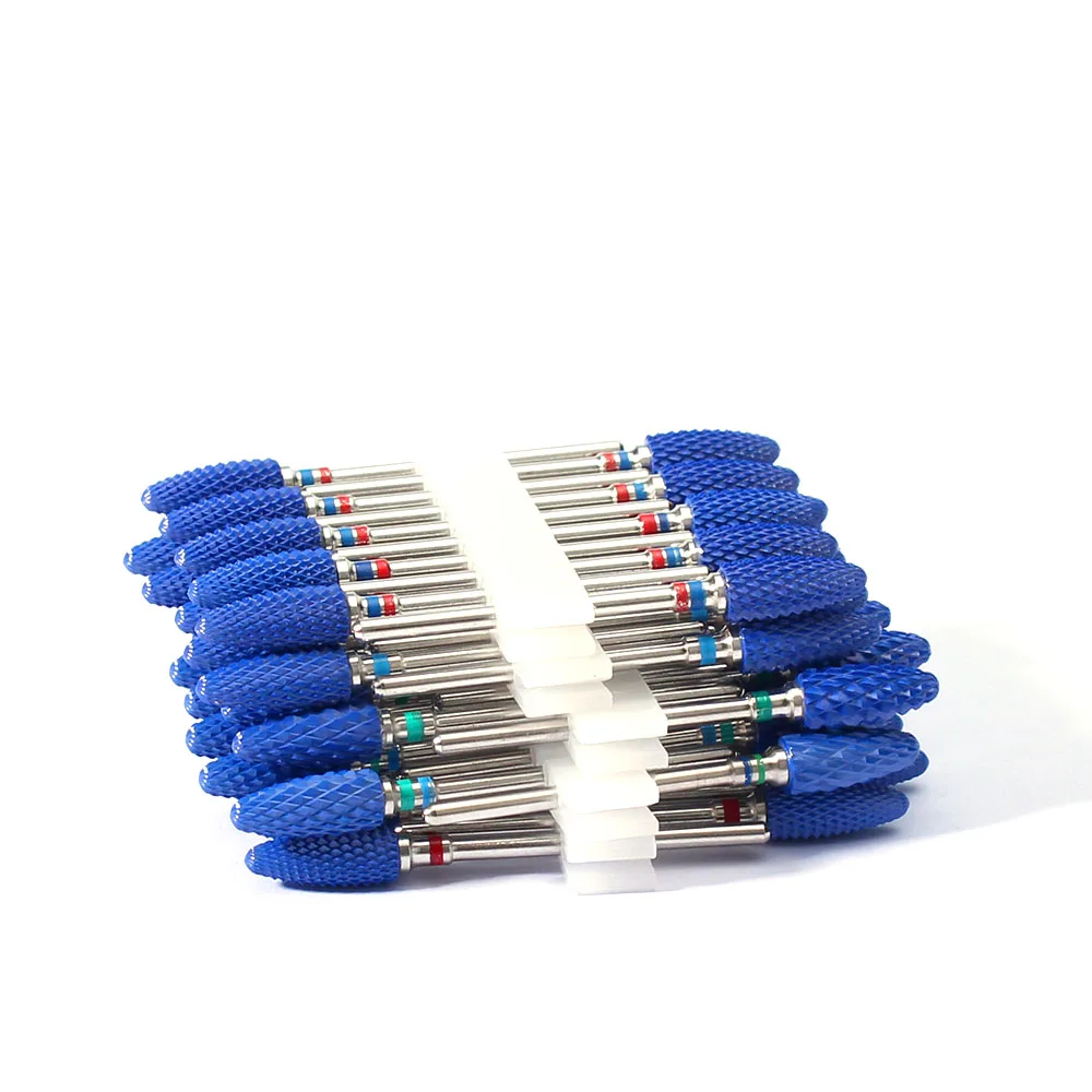 Description Picture 4 of item10pcs/Set Blue Pink Ceramic Milling Cutter Nail Drill Bit for Manicure Drills Electric Cuticle Remove Manicure Machine Tools