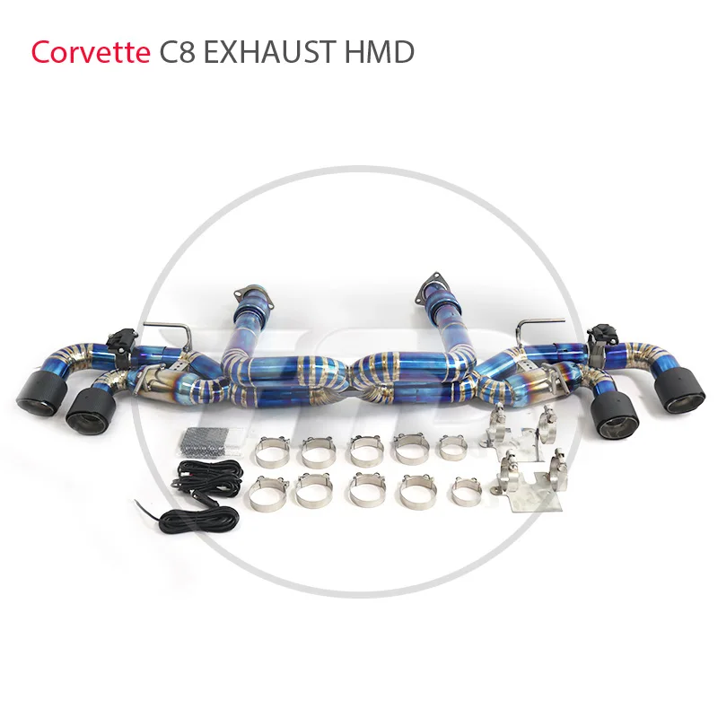 

HMD Titanium Exhaust System Performance Catback For Chevrolet Corvette C8 Valve Muffler With X Racing Pipe