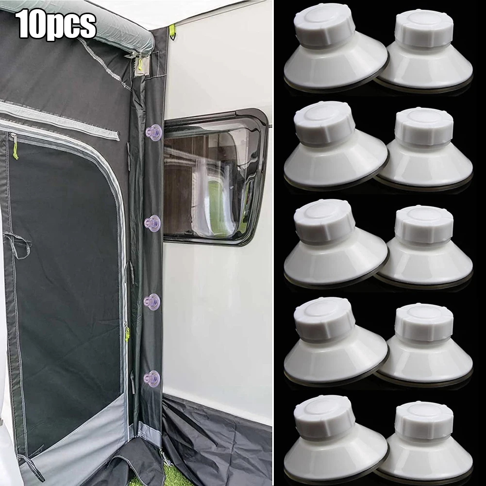 10pcs Camper Suction Cup Anchor Securing Hook High-Grip Awning Suction Cup Fixing Pads Caravan Motorhome Organiser Holders towel hook awning hooks