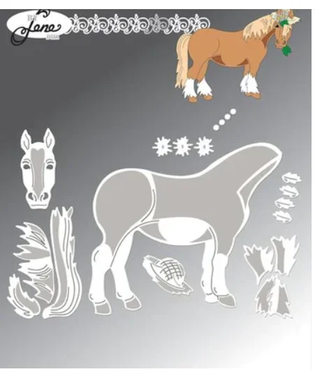 

"Horse" Cutting Dies for DIY Scrapbooking Crafts Stencils Maker Photo Album Template Handmade Decoration