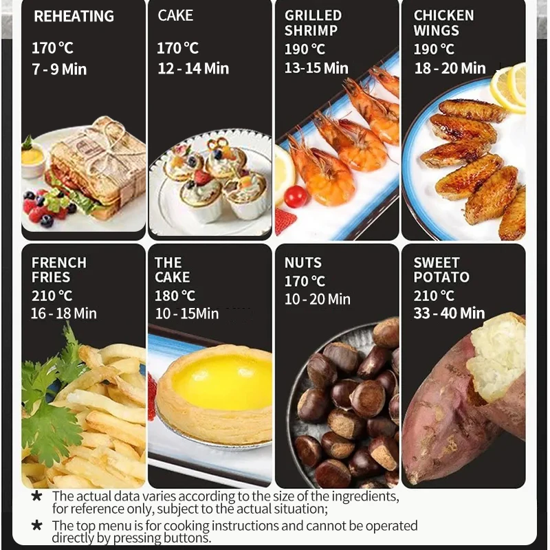 Air Fryer Household 6L Large Capacity Air Fryer Dehydrator Multi-function Electric Fryer 1400W English Menu