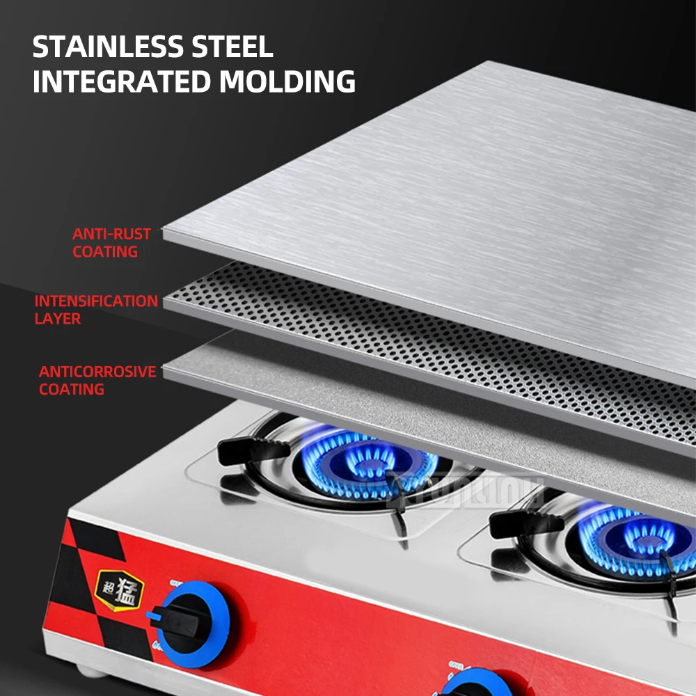 Kitchen Gas Stove Cooktop Multi Burners Desktop Commercial Gasbrenner Encimeras De Gas Para Cocinas