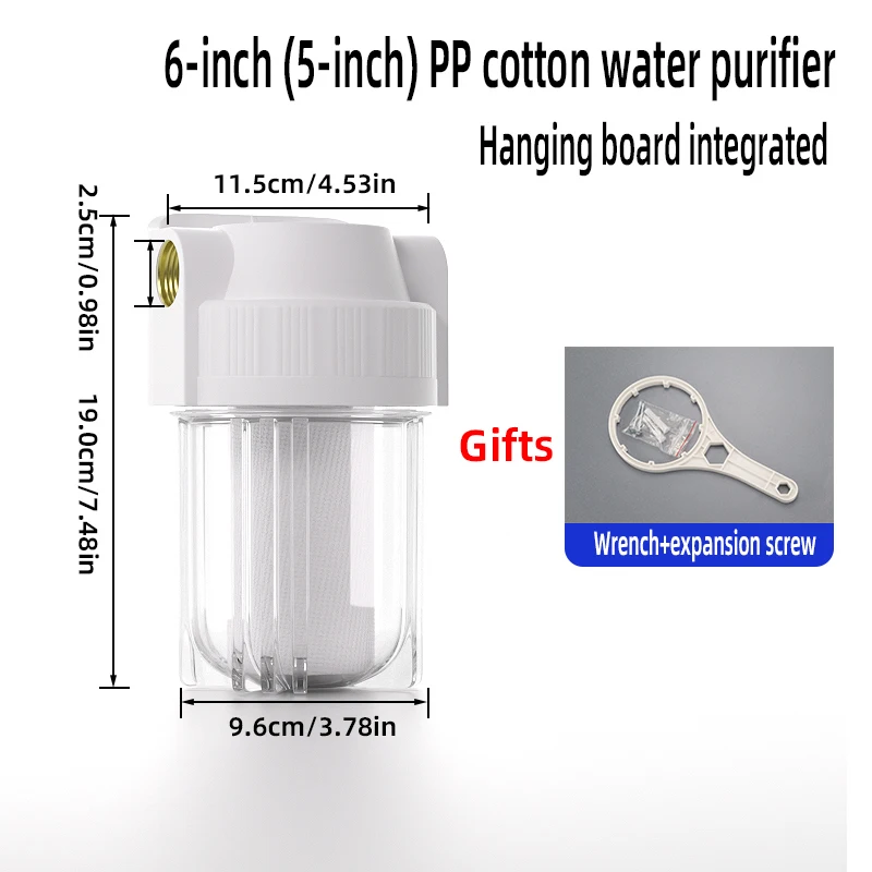 Transparent Explosion-Proof Water Purifier Pre-Filter Bottle