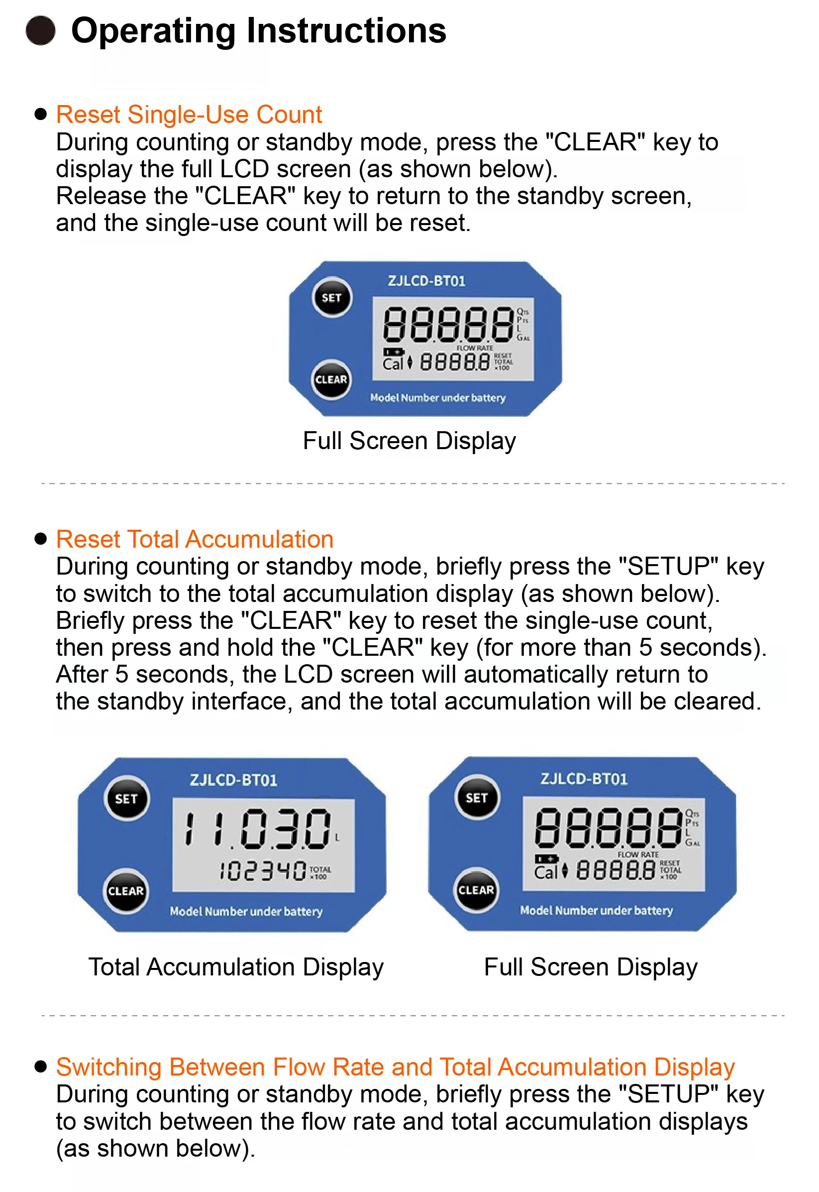Digital Flow Meter LCD Display Irrigation Wastewater Inline Turbine Flow Sensor