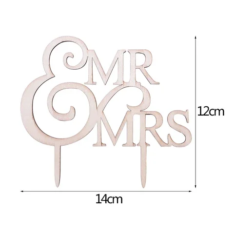 

Hollow Letter Just Married Mr&Mrs Cake Topper We do Love Birds Wooden Wedding Cake Topper For Wedding Party Supplies