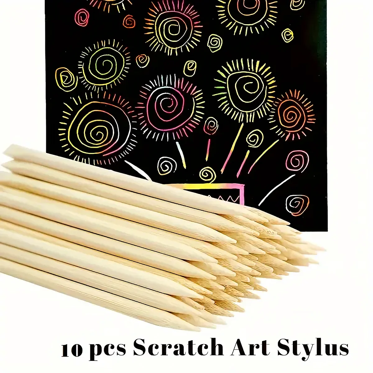 Versatile Scratch-Off Art Stylus Set - 10-Piece Brush and Scraper Tool Collection