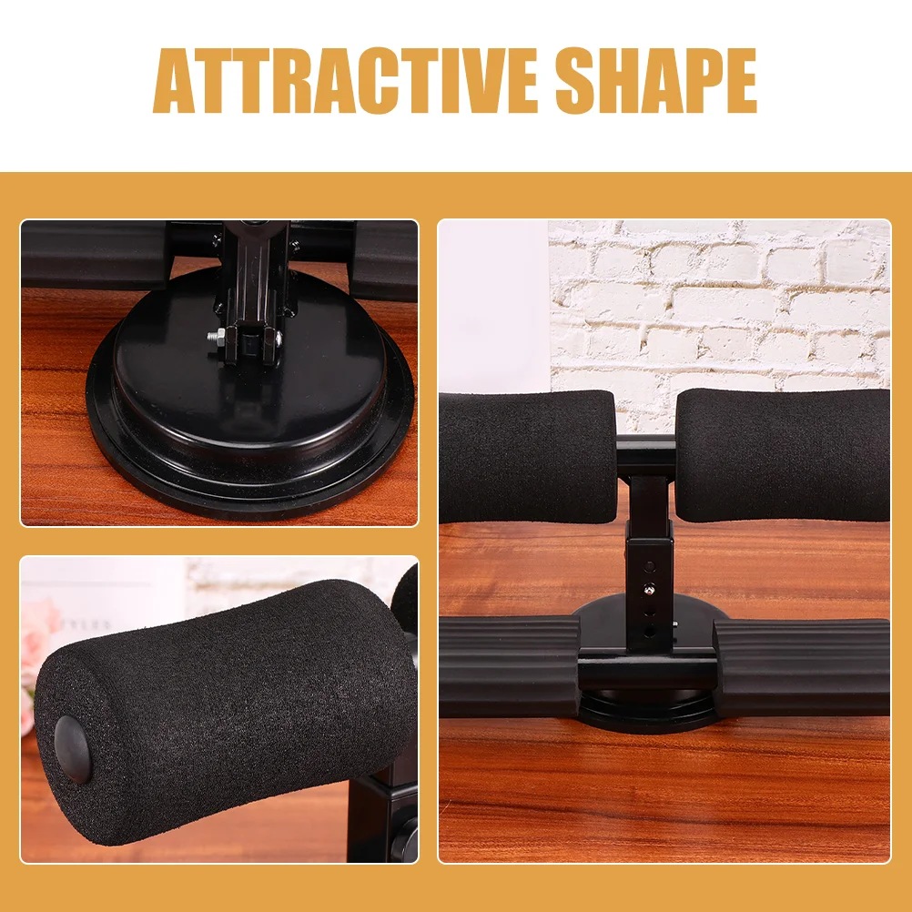 Tension Rod Sit up Aid Exercise Accessory for Home Tool Curls Bar Foot Holder Black Sit-up Assistant Device Ergonomics Work