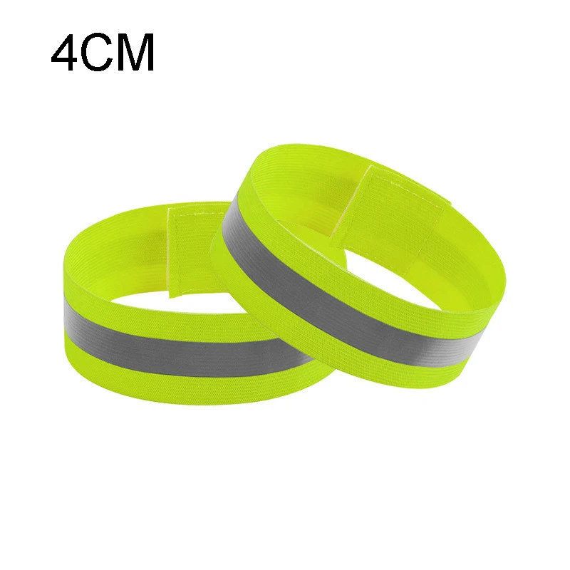 2PCS Running Reflective Arm Bands for Wrist Ankle Leg LED Reflector Armband Night Cycling Safety Light Tape Led Bracelet Strap