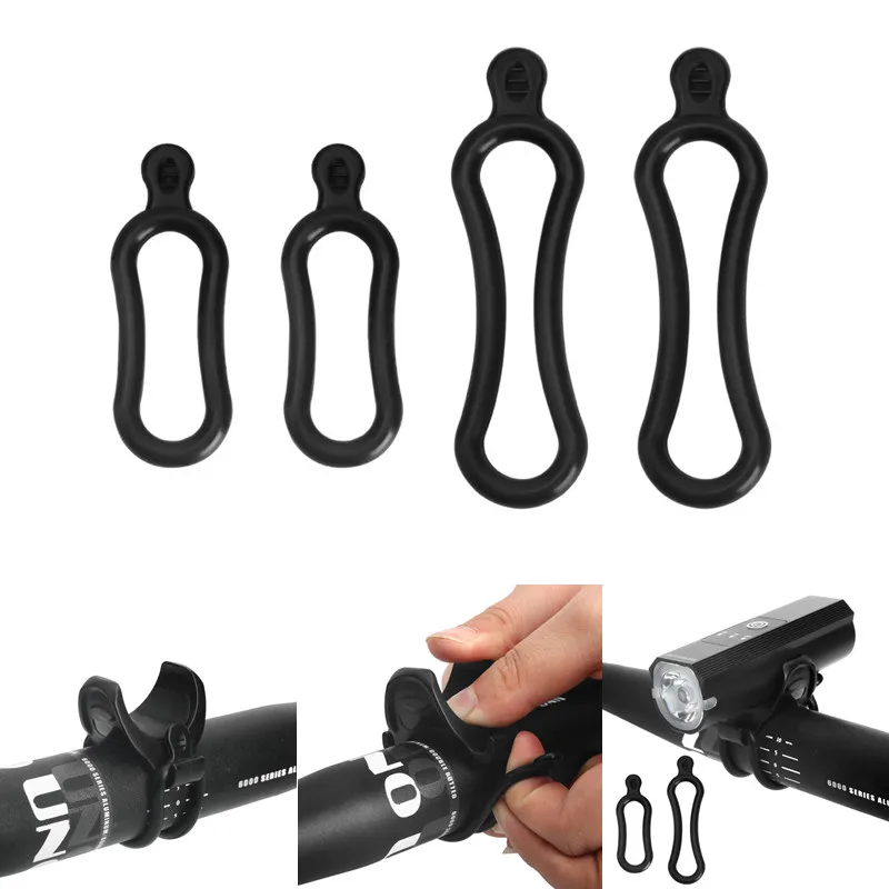 5Pcs Bike Rubber Mount Band Bicycle Headlight Rear Lamp T6 L2 Q5 Handlebar LED Torch Holder Install Parts Light Strap