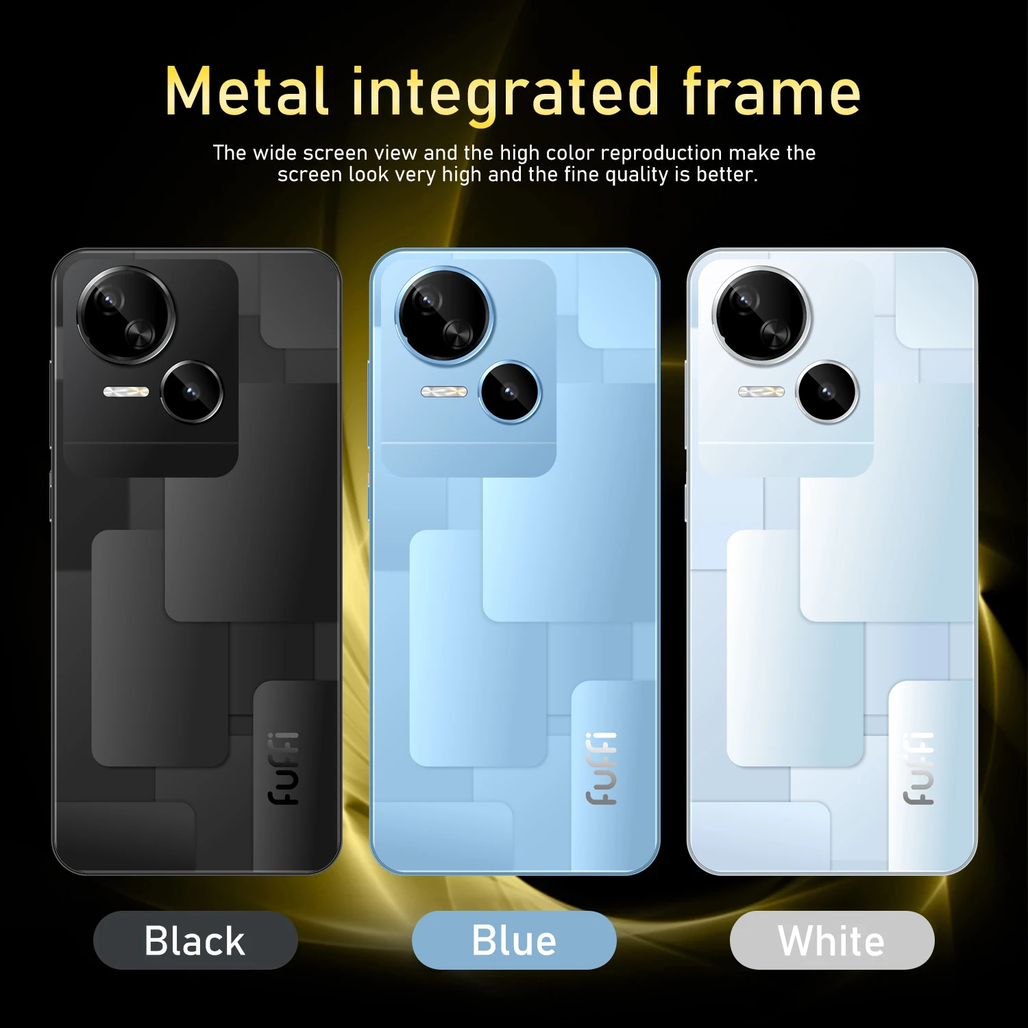 Fuffi スマートフォン 本体 ホワイト FUFFI、携帯電話、6.56 インチ、3GB RAM 32GB ROM、4G ネットワーク