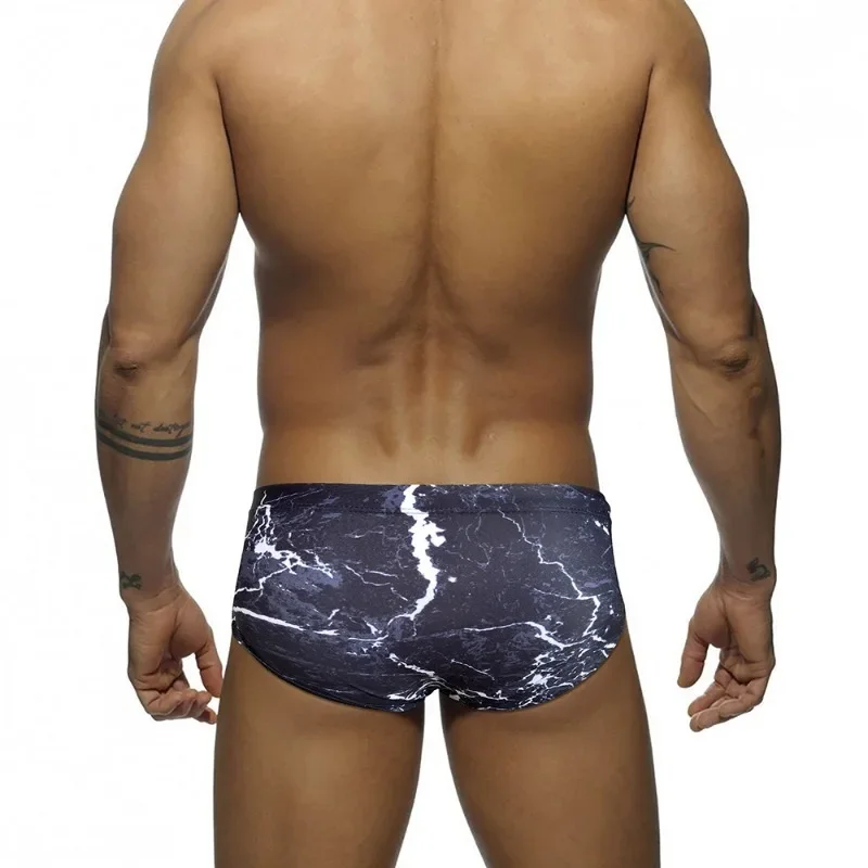 Summer Mens Board Shorts Swimsuit Briefs Sexy low-waisted Swimming Bikini Shorts Breathable Quick Dry Beach Surfing Swim Trunks