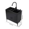 Laundry Sink Stainless Steel Utility Sink Cabinet with Sink with Flexible Faucet 4