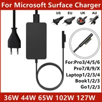 44W 65W 102W Power Adapter For Microsoft Surface Pro4/5/6/7/8/9 Laptop1/2/3/4 Go Book1/2/3 1625 1800 1706 1796 1798 1932 Charger 1