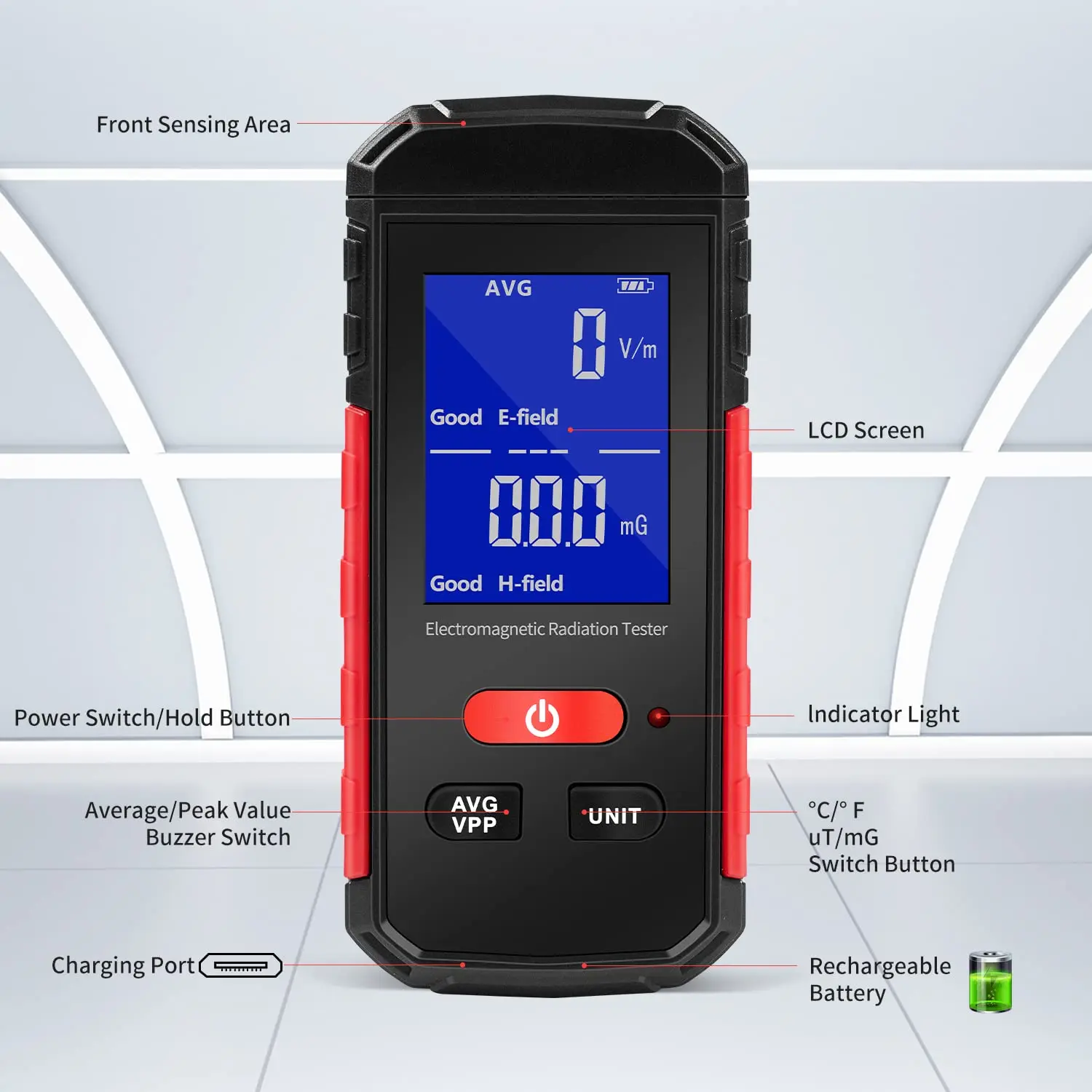 Electromagnetic Radiation Detector Magnetic Field Detector Ghost Hunting Paranormal Equipment Tester Portable Counter 2