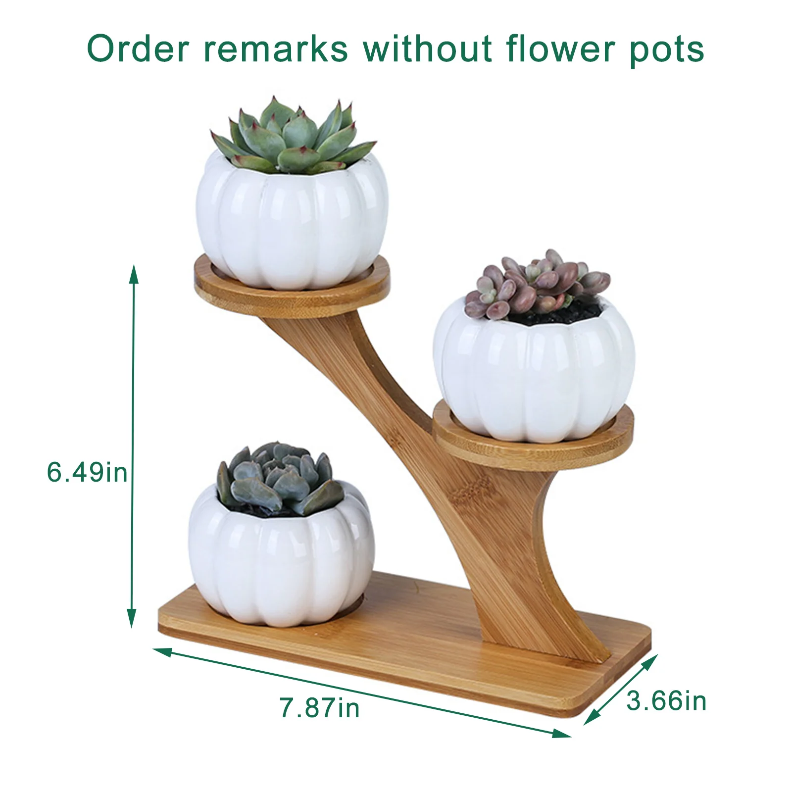 Supporto per vaso per piante grasse unico supporto per vasi per piante succulente in legno di bambù vasi da fiori moderni per davanzale decorazione da tavolo giardino