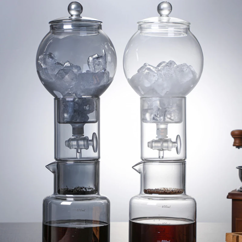 

Бытовой кофейный холодный капельный кувшин из стекла 600 мл дымчато-серого цвета, зеркальный кофейный станок, чайник, коммерческая Кофеварка холодного приготовления