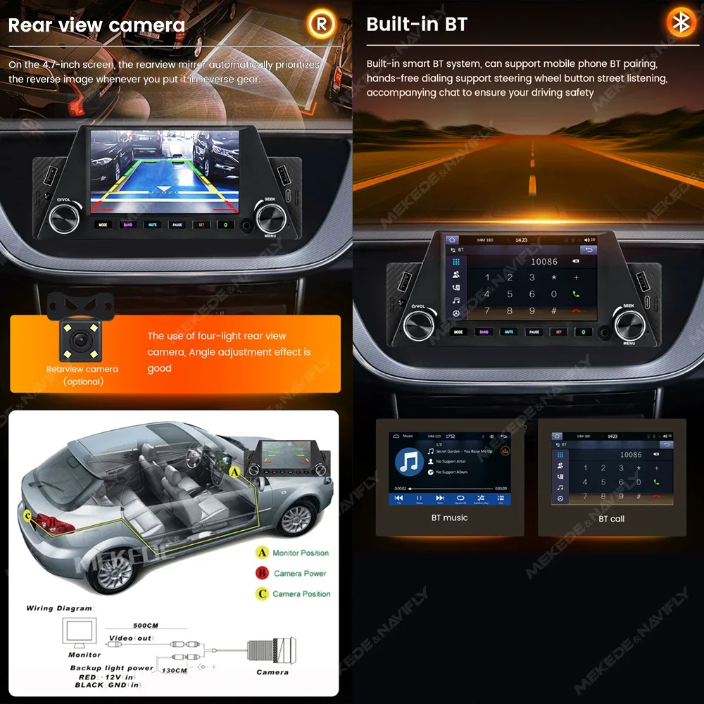 For Carplay Android Auto 1DIN Car Radio MP5 Player 5inch HD touch Screen For Universal Car Multimedia Player Autoradio FM BT USB