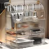 Cosmetics storage box, high-end skincare products, dust-proof household items, desktop shelf, acrylic transparent tape cover 5