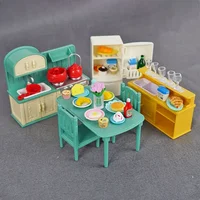 Toys Doll Forest Family Montessori Kitchen Miniature Doll House 1/12 Toy Kitchen Accessories Dollhouse Furniture Toys for Girls 3