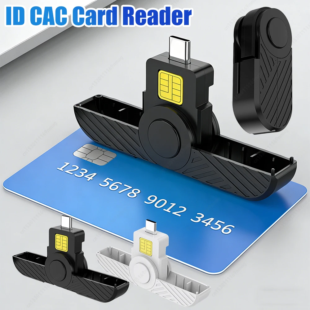 휴대용 ID CAC 카드 리더기 Type-C USB 공통 접근 CAC, 정부 I..