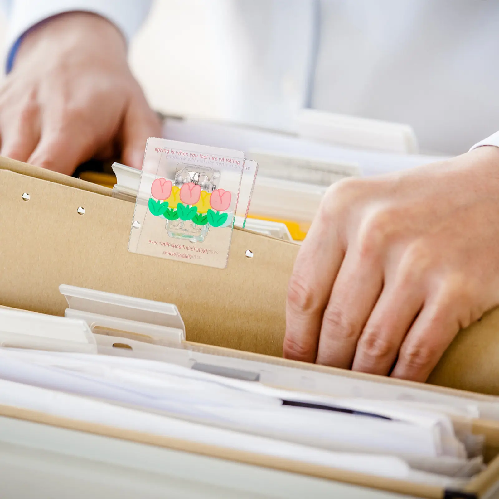 7Pcs 휴대용 아크릴 파일 클립 세트 과학적 디자인 강력한 홀드 논슬립 종이 클립 교실 사무실 연구실 장