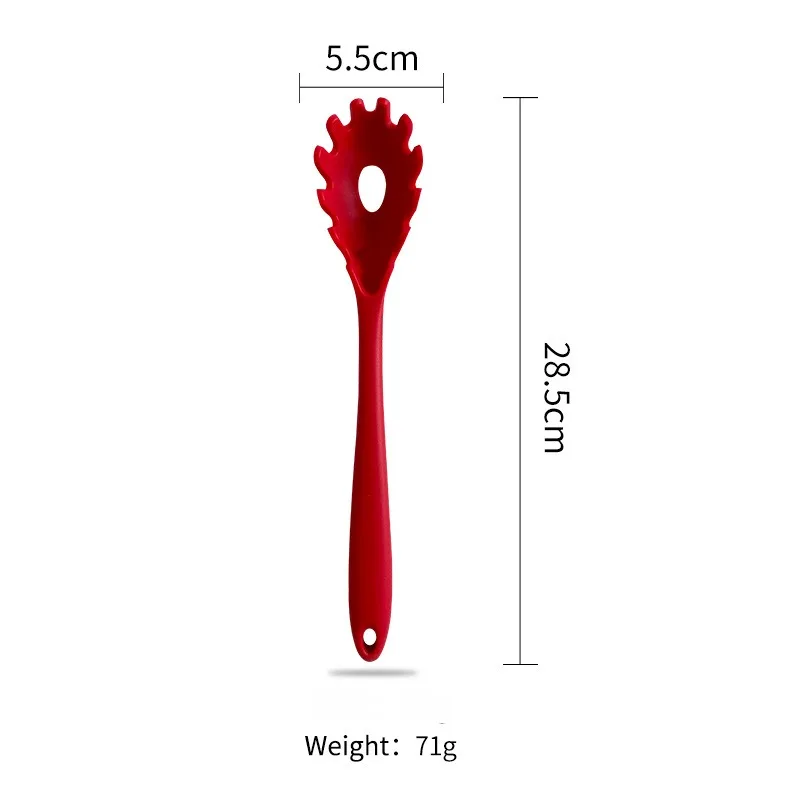 Heat Resistant Silicone Pasta Spoon Kitchen Tong Powder Claw Food Grade Noodle Spoon Cooking Utensils Accessories