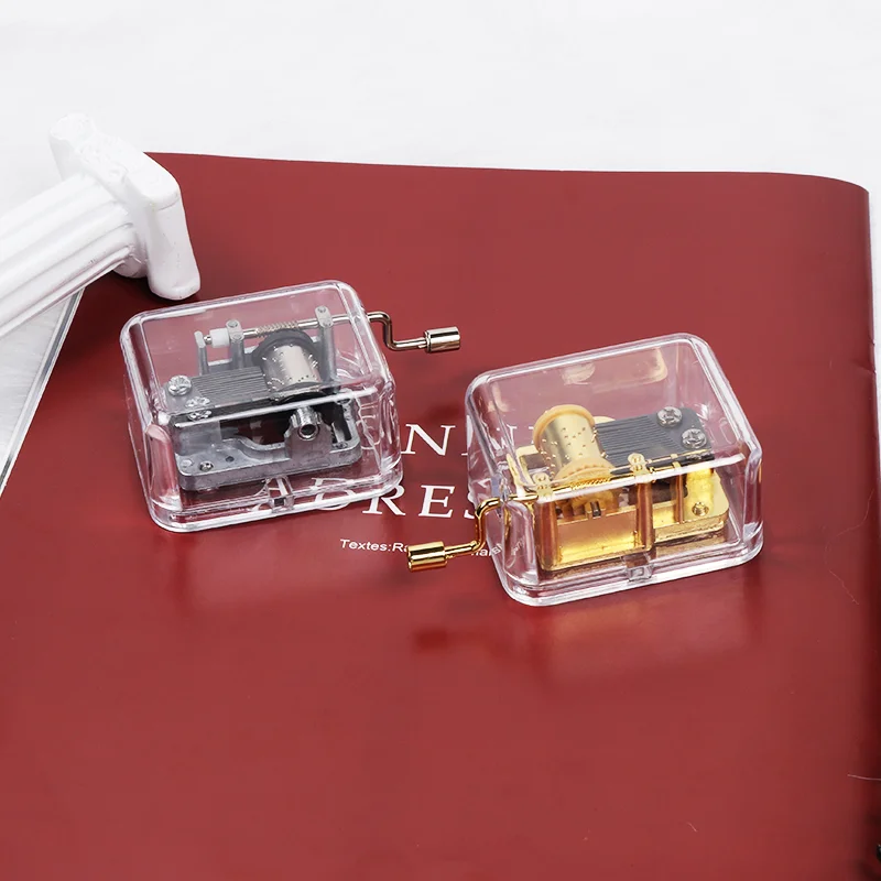Music Box Mini Hand Crank Musical Box Collectibles Unique Best Gifts for Birthday Christmas Wedding Mother's Day 2