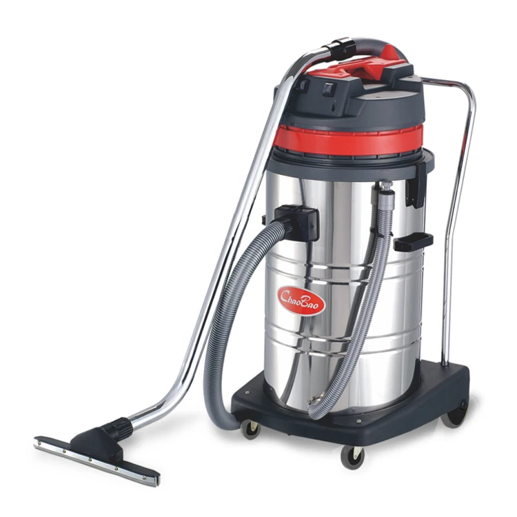 3000W 3 Motor 80L Red Colour Industrial Wet And Dry Vacuum Cleaner For Car Washing Factory Warehouse Heavy Dust 3