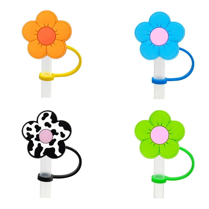 PVC Cute Flower Appearance Straw Covers Cap For Stanley Cup Straw Dust Plug  Accessories Reusable Preventing Spillage Covers - AliExpress