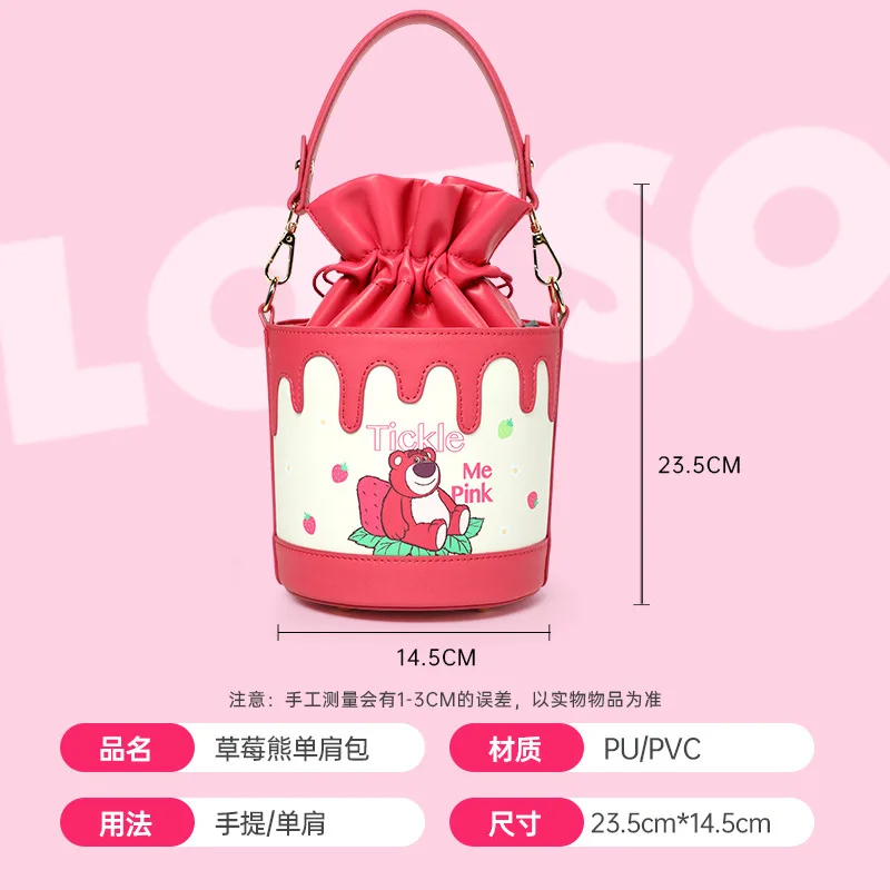 Disney Purses and Handbags Lotso Fashionable Bags for Women Large Capacity Kawaii Crossbody Shoulder Bag Anime Case Cute Wallet