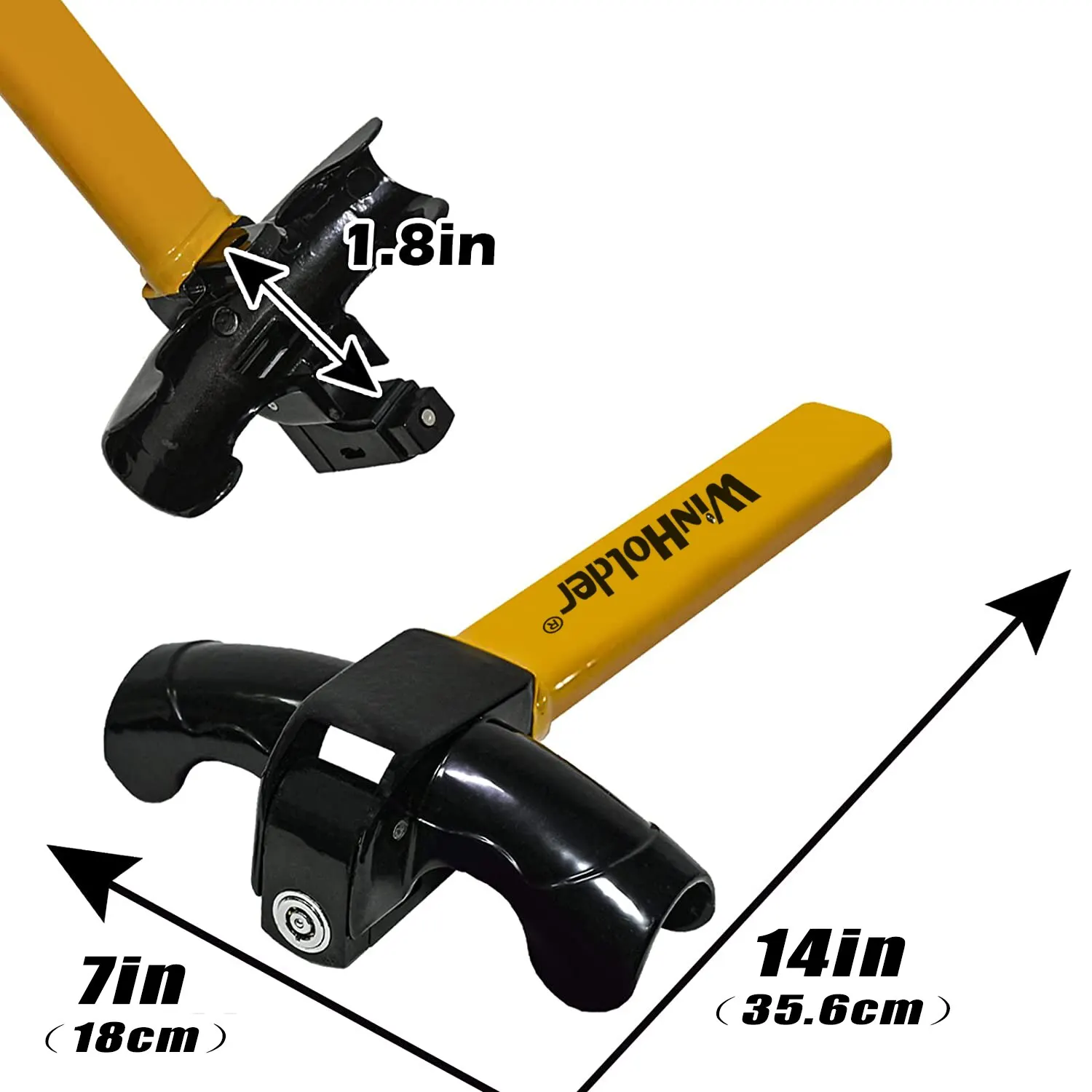 Universal Car Steering Wheel Lock Fit Maximum Security Steering Anti-Theft T-Bar Wheel Immobiliser