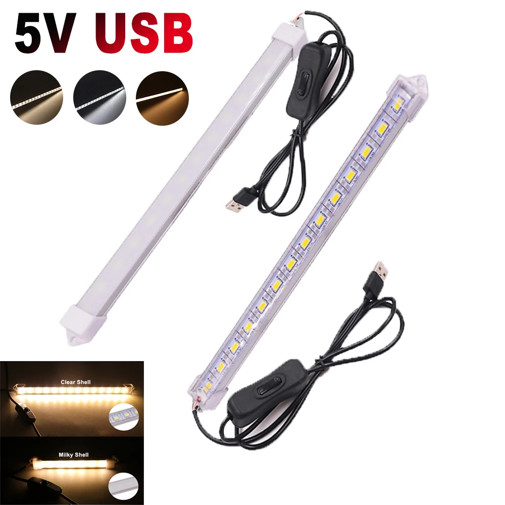 Светодиодная полоса с питанием от USB 5 В SMD 5630 жесткая 10 см 20 35 40 50 настольная