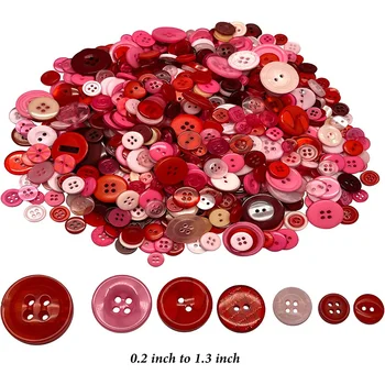 Round Resin Buttons Mixed Color 100Pcs 1-3cm 4