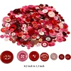 100Pcs 1-3cm Round Resin Buttons Mixed Color Button Kids Manual Button Painting 2/4Holes Button for DIY Craft Sewing Accessories 4