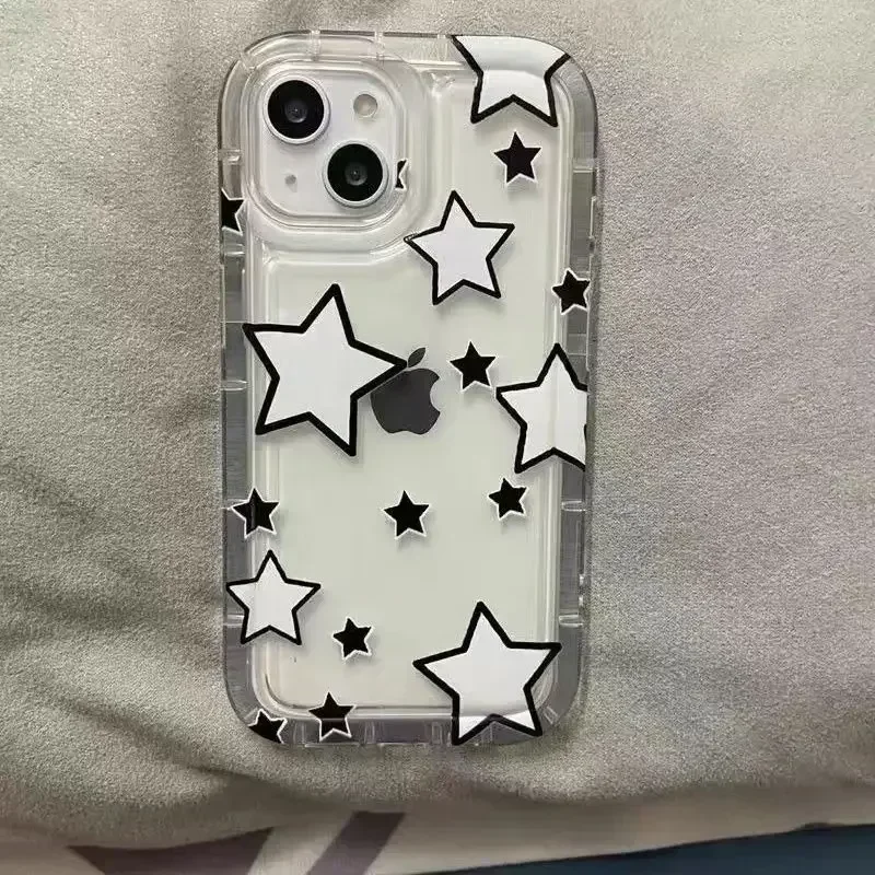 thumbnail image 1 of Funda de teléfono con dibujo de perro lindo coreano para iPhone 14 13 11 12 Pro Max 7 8 Plus X XR XS TPU suave transparente estética trasera, 1 of 5
