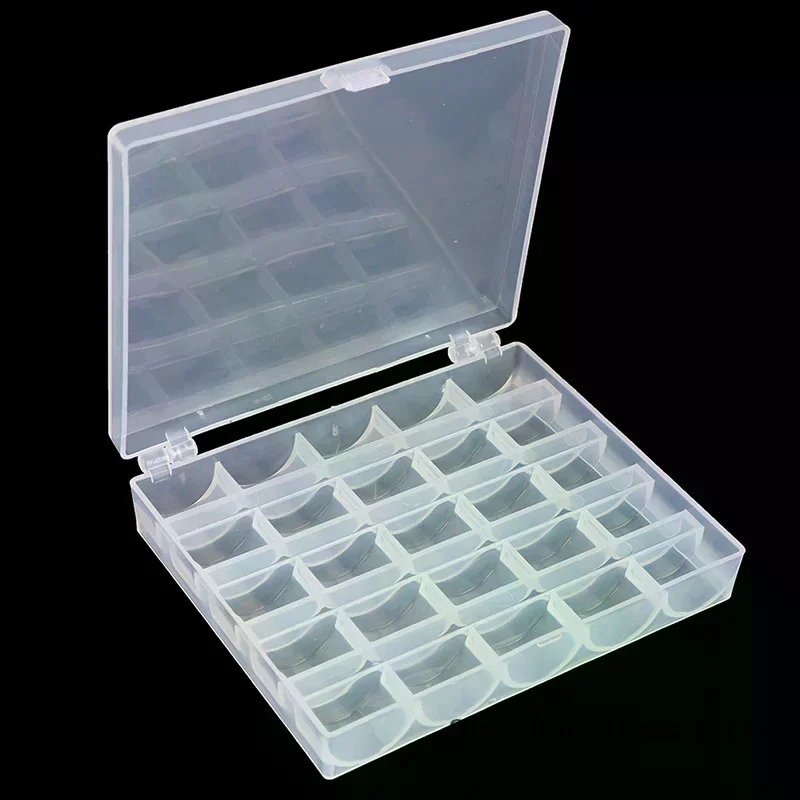 25/36 Spools Bobbins Sewing Machine Empty Bobbin Case Organizer Storage Box