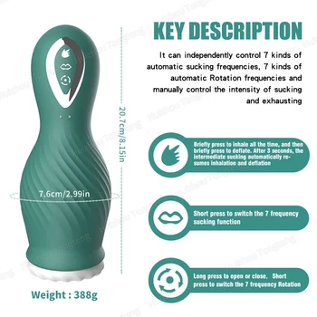 Male Automatic Sucking Vagina Pussy Masturbation Cup Hands Free Real Blowjob Masturbator Adult Sex Toys For Men