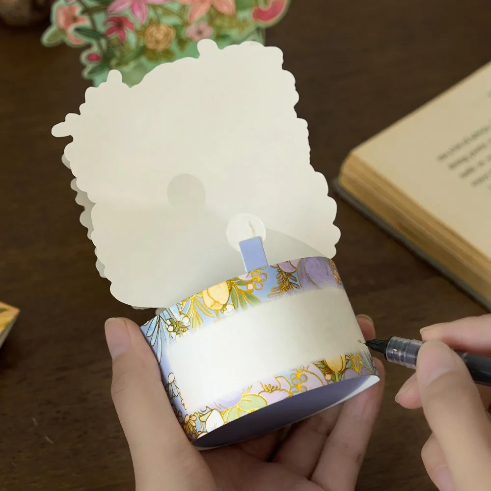 3D Santa Greeting Cards Folding Mini Flowers Best Wishes Xmas Gift for New Year Blessing Postcard Decoration