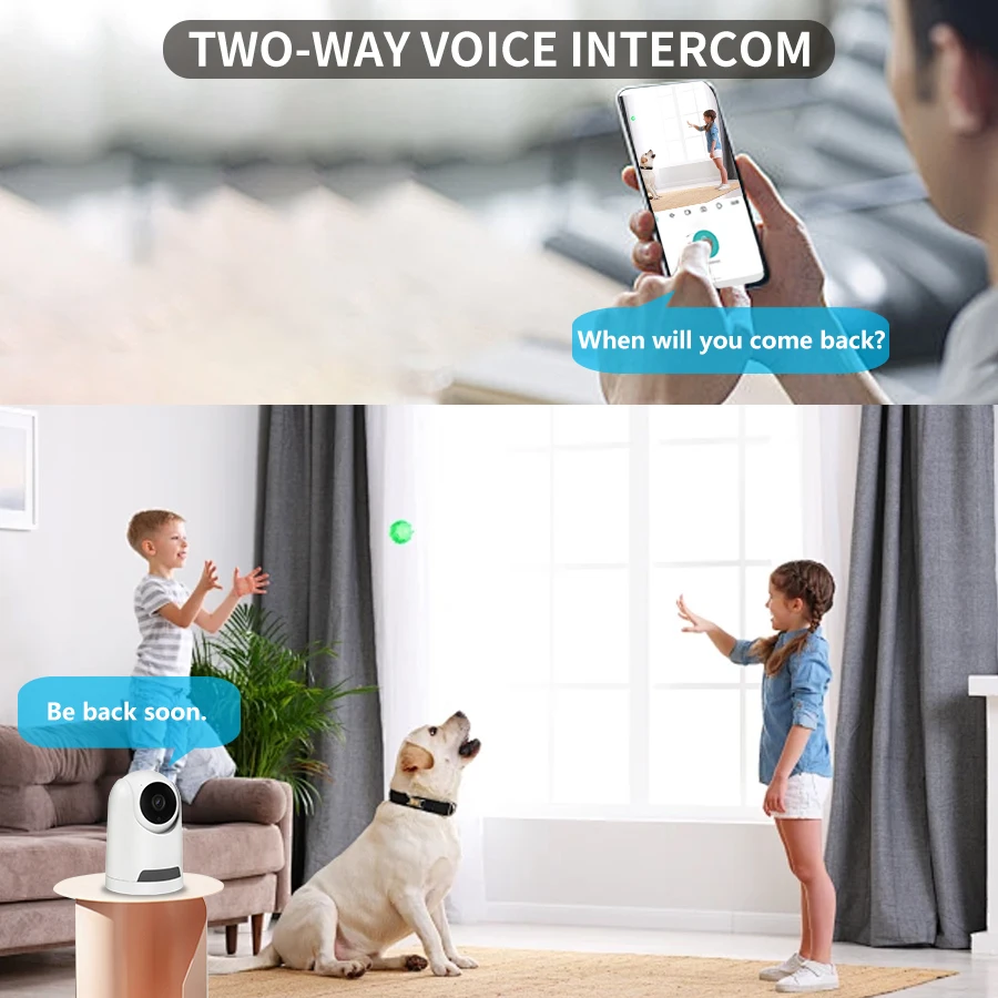 3MP WIFI surveillance camera CCTV indoor pet and baby monitor wireless network security camera PTZ two-way voice intercom TUYA 5