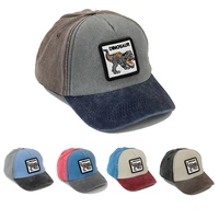 Summer Outdoor Washed Denim Sun Hat For kids Boys Girls Cartoon Dinosaur Embroidery Baby Baseball Cap Vintage Snapback Caps 1