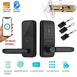 Tuya Smart Door Lock Fingerprint Password IC Card NFC APP Remote Unlock Smart lock Smart Home Fechadura Eletronica 도어락