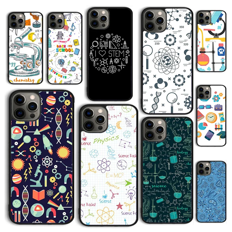 Autumu Science Studies Icon Cover Per Telefono Per Iphone 15 12 Mini X Xs Xr 11 13 14 Pro Max Se 2020 Apple 6S 7 8 Plus Coque